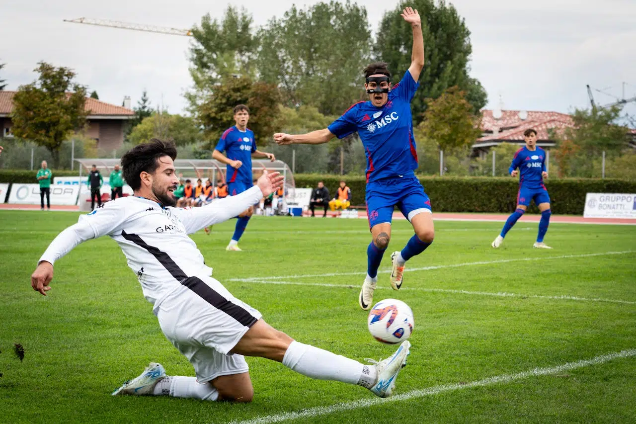 football players playing