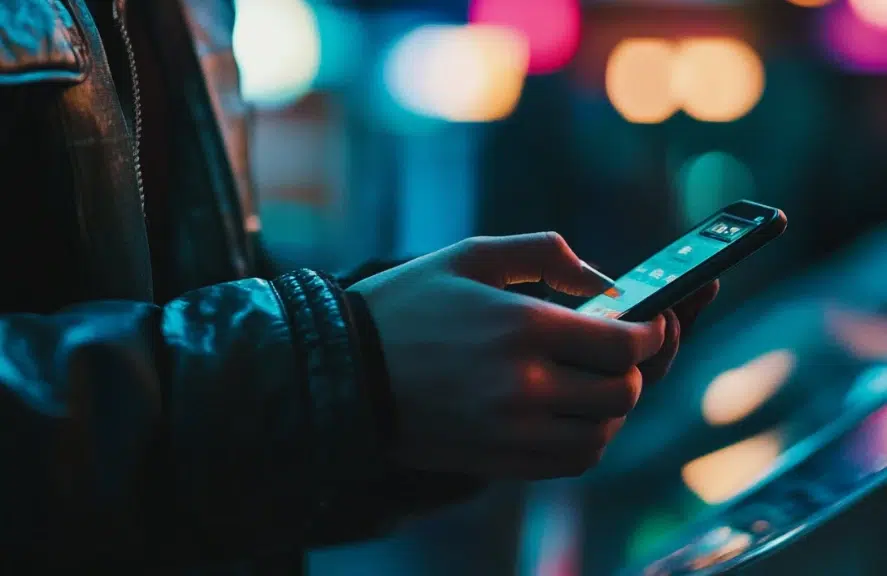 a person placing a bet over a phone