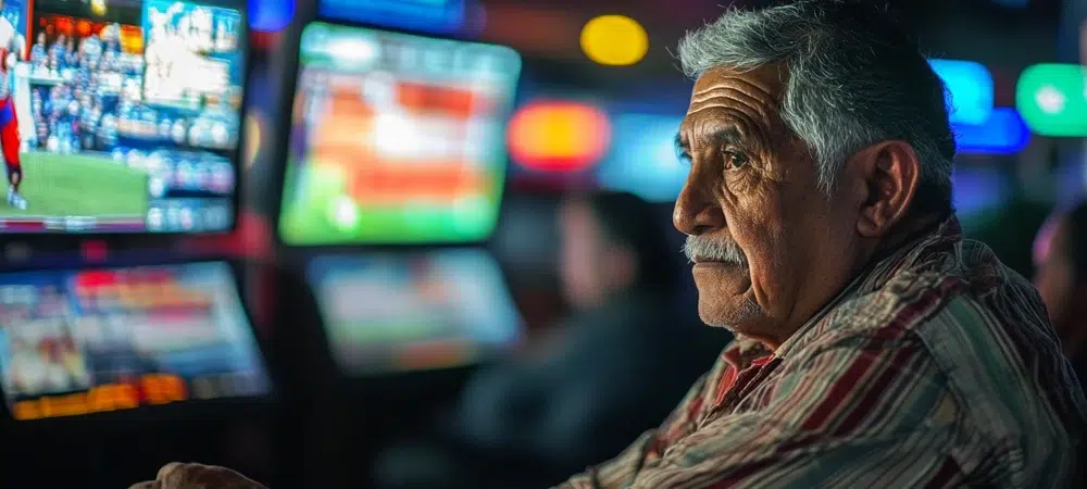 a person betting on sports