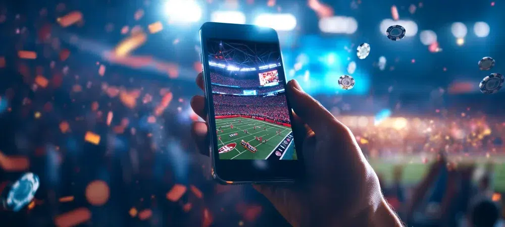 a pesron betting and winning on live sports
