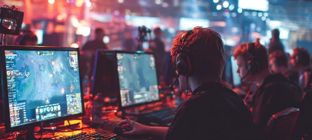 jugadores de esports en un torneo