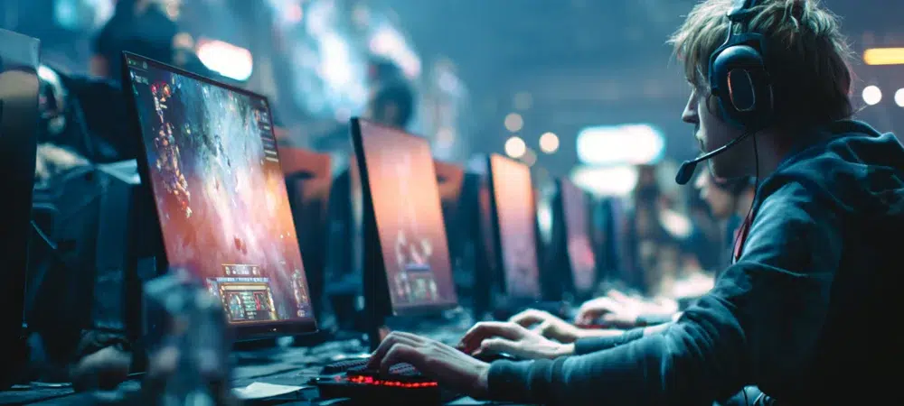 Un jugador de esports jugando en un torneo de esports